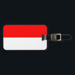 Étiquette À Bagage Drapeau de Monaco<br><div class="desc">Drapeau de Monaco</div>