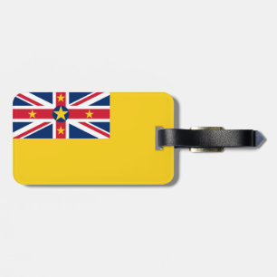 Étiquette À Bagage Drapeau de Niue Bagage Balise avec bracelet en cui