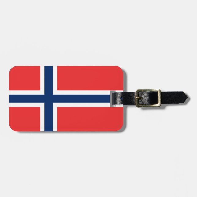 Étiquette À Bagage Drapeau de Norway (Devant horizontal)