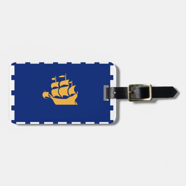 Étiquette À Bagage Drapeau de QUÉBEC (Devant horizontal)