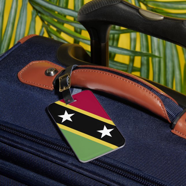 Étiquette À Bagage Drapeau de Saint-Kitts-et-Nevis (Insitu Rectoal 1)
