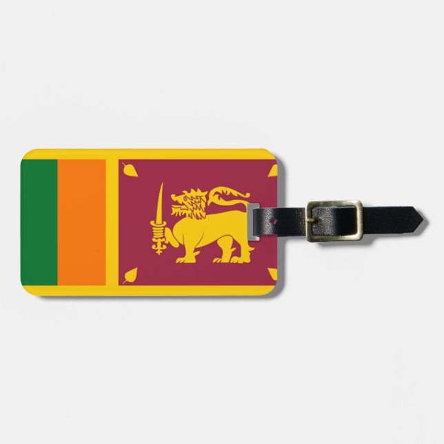 Étiquette À Bagage Drapeau de Sri Lanka Personal Easy ID (Devant horizontal)