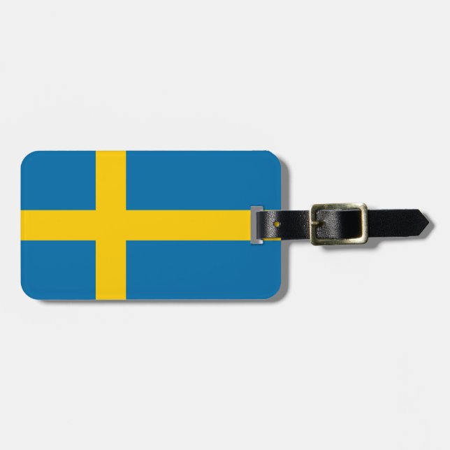 Étiquette À Bagage Drapeau de Suède (Devant horizontal)