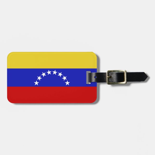Étiquette À Bagage Drapeau de Venezuala (Devant horizontal)
