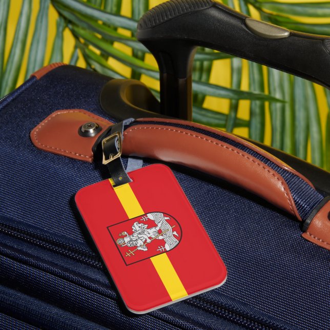 Étiquette À Bagage Drapeau de Vilnius, Lituanie Balise bagage (Insitu Rectoal 1)