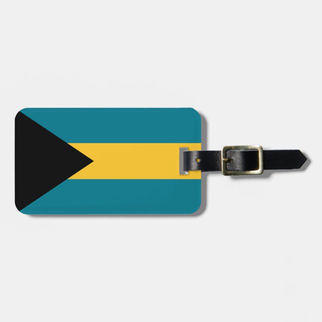 Étiquette À Bagage Drapeau des Bahamas (Devant horizontal)