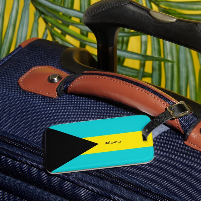 Étiquette À Bagage Drapeau des Bahamas, étiqueté (Insitu Rectoal 3)