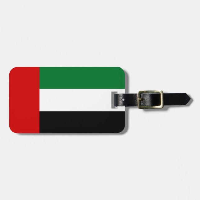 Étiquette À Bagage Drapeau des Émirats arabes unis (Devant horizontal)
