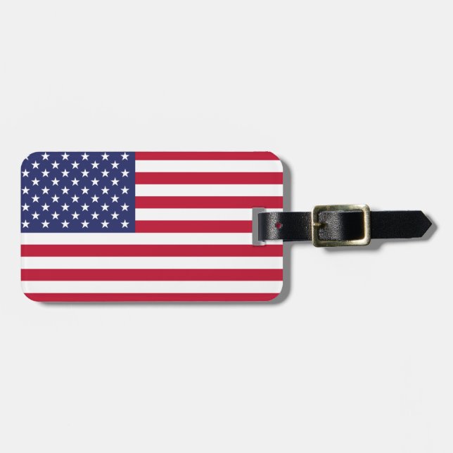 Étiquette À Bagage Drapeau des États-Unis d'Amérique (Devant horizontal)