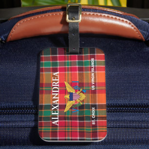 Étiquette À Bagage Drapeau des îles Vierges américaines St. Croix Mad