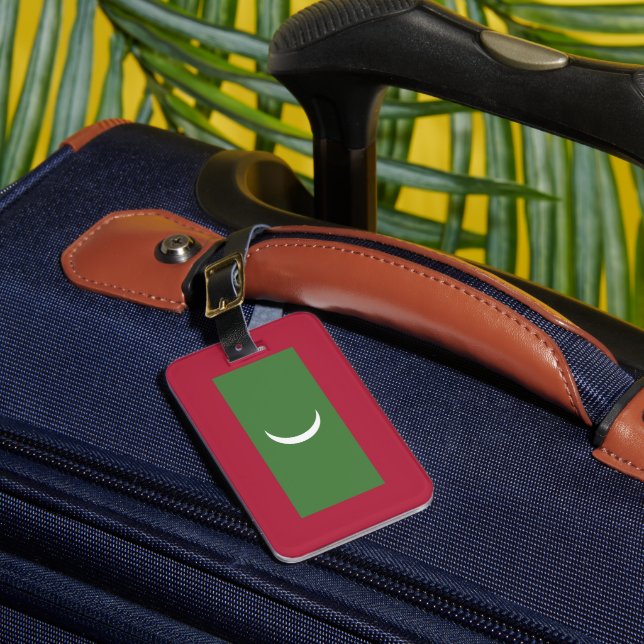 Étiquette À Bagage Drapeau des Maldives (Insitu Rectoal 1)
