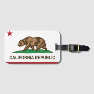 Étiquette À Bagage Drapeau d'État de Californie (États-Unis)