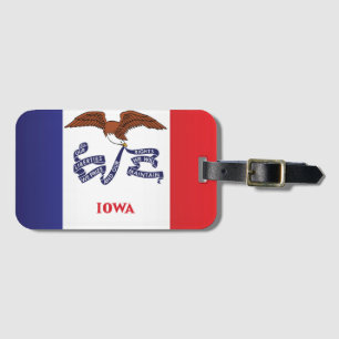 Étiquette À Bagage Drapeau d'État de l'Iowa, États-Unis