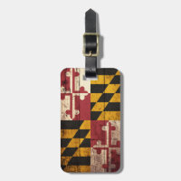 Drapeau d'état du Maryland sur le vieux grain en