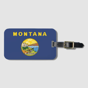 Étiquette À Bagage Drapeau d'État du Montana, États-Unis
