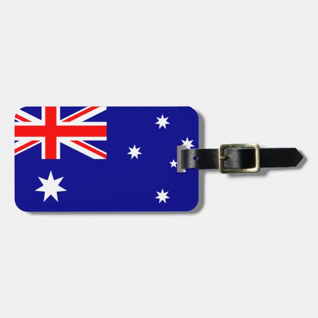 Étiquette À Bagage Drapeau d'étiquette de bagage de l'Australie avec (Devant horizontal)