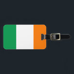 Étiquette À Bagage Drapeau d'étiquette de bagage de l'Irlande avec le<br><div class="desc">Drapeau d'étiquette de bagage de l'Irlande avec le bracelet en cuir</div>