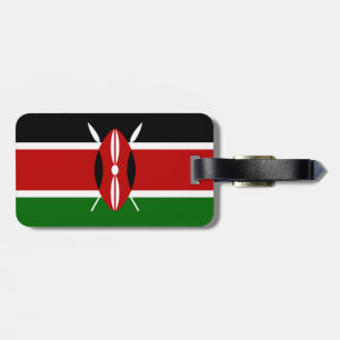 Étiquette À Bagage Drapeau d'étiquette de bagage du Kenya avec le