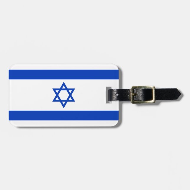 Étiquette À Bagage Drapeau d'Israël (Devant horizontal)