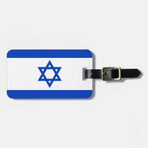 Étiquette À Bagage Drapeau d'Israël Balise avec bracelet en cuir