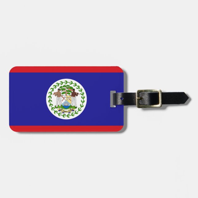 Étiquette À Bagage Drapeau du Belize (Devant horizontal)