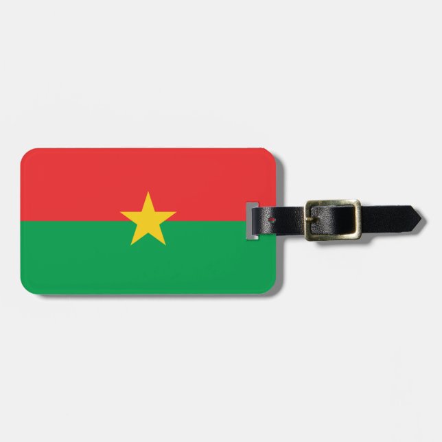Étiquette À Bagage Drapeau du Burkina Faso Easy ID Personnel (Devant horizontal)