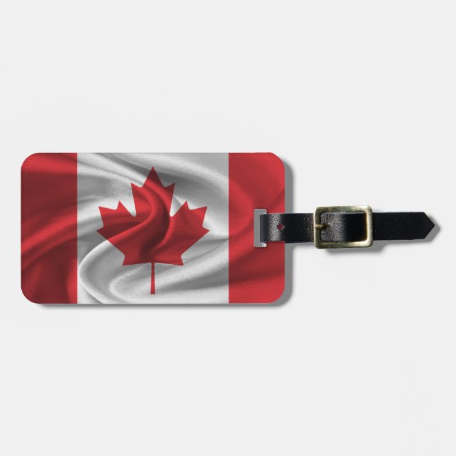 Étiquette À Bagage Drapeau Du Canada (Devant horizontal)