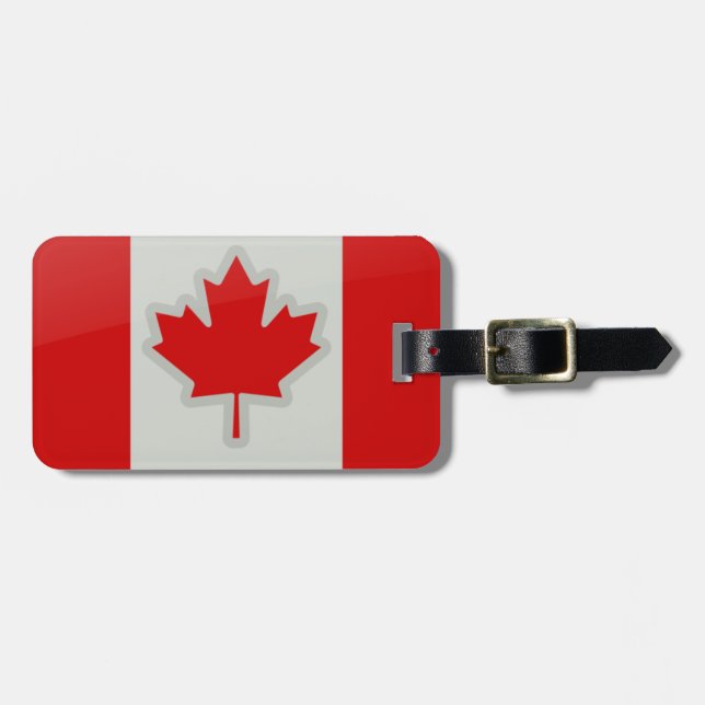 Étiquette À Bagage Drapeau du Canada - étiquette de bagages (Devant horizontal)