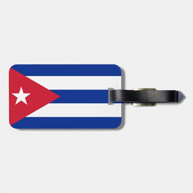 Étiquette À Bagage Drapeau du Cuba (Dos horizontal)