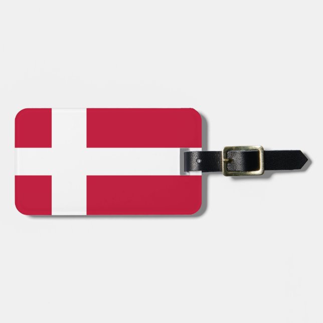Étiquette À Bagage Drapeau du Danemark (Devant horizontal)