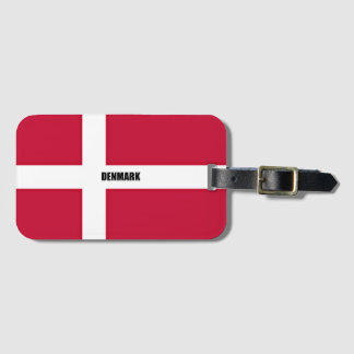 Étiquette À Bagage Drapeau du Danemark, étiqueté,