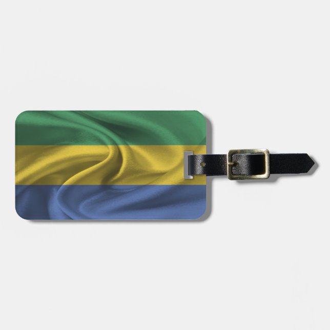 Étiquette À Bagage Drapeau Du Gabon (Devant horizontal)