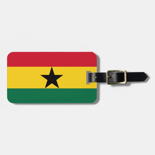 Étiquette À Bagage Drapeau du Ghana (Devant horizontal)