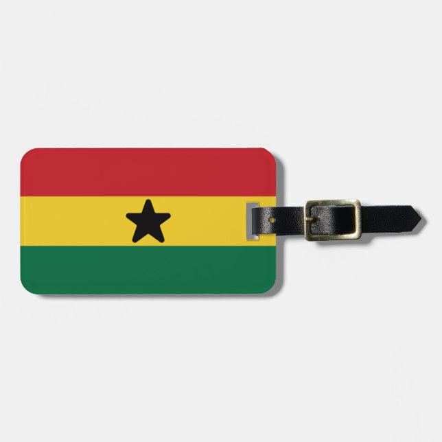 Étiquette À Bagage Drapeau du Ghana (Devant horizontal)