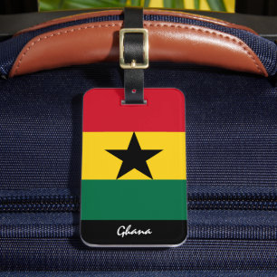 Étiquette À Bagage Drapeau du Ghana patriotique, drapeau du Ghana