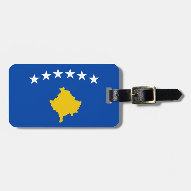 Étiquette À Bagage Drapeau du Kosovo Easy ID Personal (Devant horizontal)
