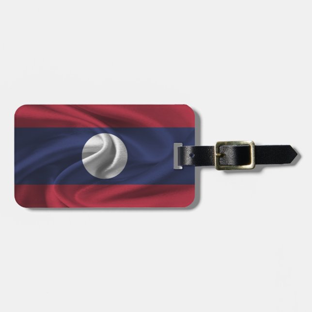 Étiquette À Bagage Drapeau Du Laos (Devant horizontal)