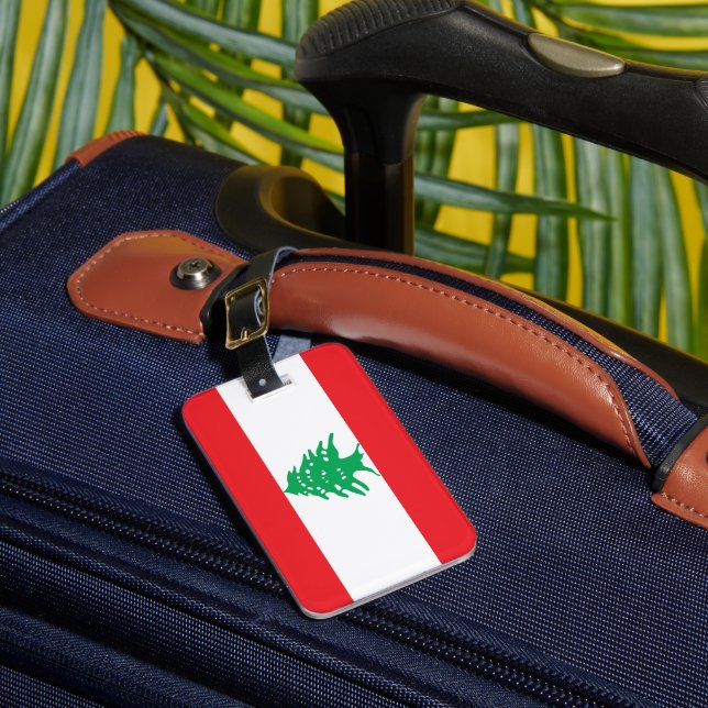 Étiquette À Bagage drapeau du Liban (Insitu Rectoal 1)