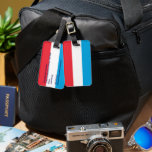 Étiquette À Bagage Drapeau du Luxembourg<br><div class="desc">Drapeau du Luxembourg</div>