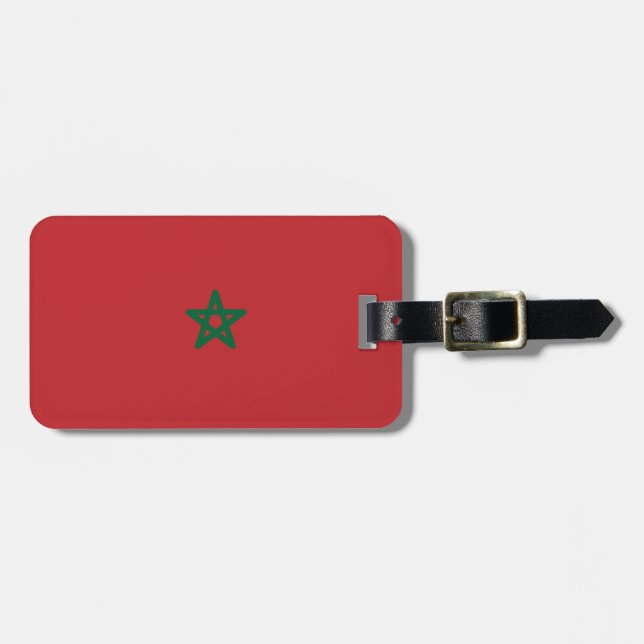 Étiquette À Bagage Drapeau du Maroc (Devant horizontal)