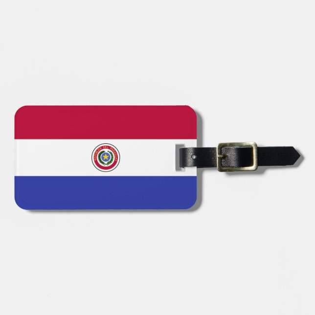 Étiquette À Bagage Drapeau du Paraguay (Devant horizontal)