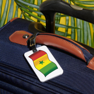 Étiquette À Bagage Drapeau du Sénégal Fierté sénégalaise Vert Jaune R