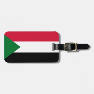 Étiquette À Bagage Drapeau du Soudan Bagage Tag avec bracelet en cuir