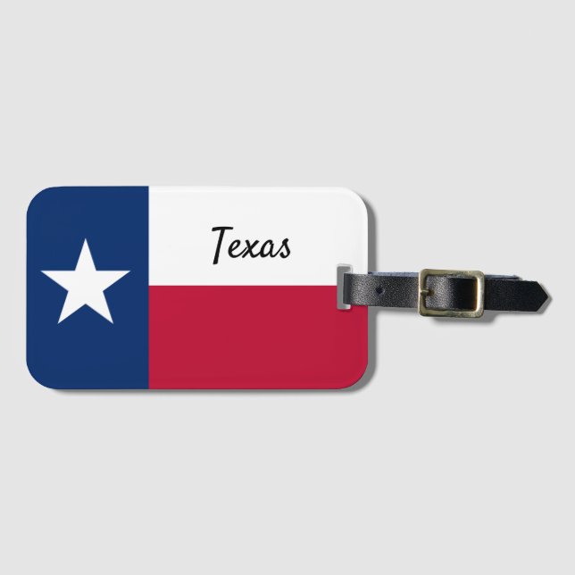 Étiquette À Bagage Drapeau du Texas  (Devant Horizontal)