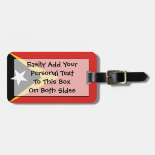 Étiquette À Bagage Drapeau du Timor Oriental Carte d'identité personn