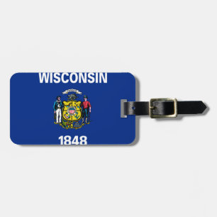 Étiquette À Bagage Drapeau du Wisconsin