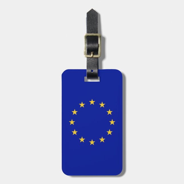 Étiquette À Bagage Drapeau d'Union européenne (Devant Vertical)