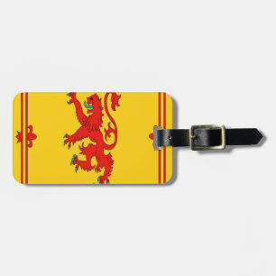 Étiquette À Bagage Drapeau effréné de lion rouge de l'Ecosse