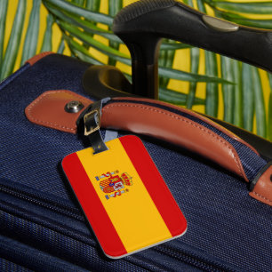 Étiquette À Bagage Drapeau Espagne