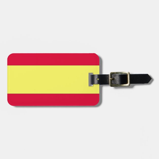 Étiquette À Bagage Drapeau espagnol (Devant horizontal)